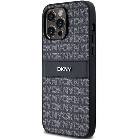 DKNY ETUI HARDCASE LEATHER MONO STRIPE METAL LOGO DO IPHONE 14 PRO MAX 6.7