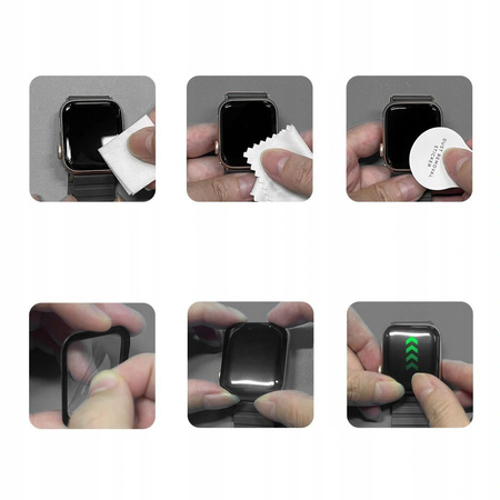 SZKŁO HYBRYDOWE TECH-PROTECT GLASS FLEX+ 2-PACK APPLE WATCH 4 / 5 / 6 / SE 1 / 2 / 3 (44MM) BLACK
