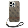 Guess GUOHCP14XH4STW iPhone 14 Pro Max 6,7" brązowy/brown hardcase 4G Print Strap