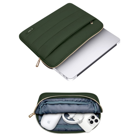 TECH-PROTECT ETUI POKROWIEC 15 16 CALI DO LAPTOPA ARMY GREEN ANTYWSTRZĄSOWE