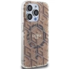 Etui Guess IML GCube MagSafe na iPhone 15 Pro Max - brązowe