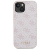 Etui Guess 4G Metal Gold Logo na iPhone 15 - różowe