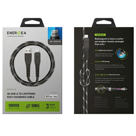 ENERGEA KABEL USB DO LIGHTNING DO IPHONE 12 13 14 15 1.5M CHARGE AND SYNC
