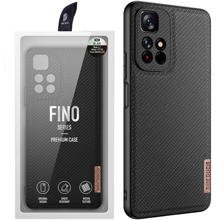Dux Ducis Fino etui pokrowiec pokryty nylonowym materiałem Poco M4 Pro 5G czarny
