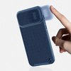 Nillkin Textured S Case etui iPhone 14 Plus pancerny pokrowiec z osłoną na aparat niebieskie