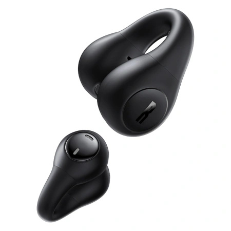 Słuchawki Baseus Bass 15 Clip OWS bezprzewodowe z kablem Baseus Simple USB-C 3A 30cm - czarne