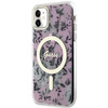 Etui Guess Flower MagSafe GUHMN61HCFWSP na iPhone 11 / Xr - różowe