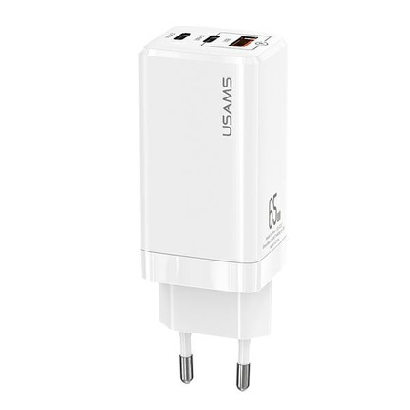 USAMS ŁADOWARKA SIECIOWA 65W 2XUSB-C DO IPHONE 12 13 14 15 PD FAST CHARGING