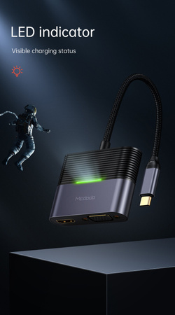 Mcdodo Phone adapter USB-C to VGA + HDMI 4K HU-7720