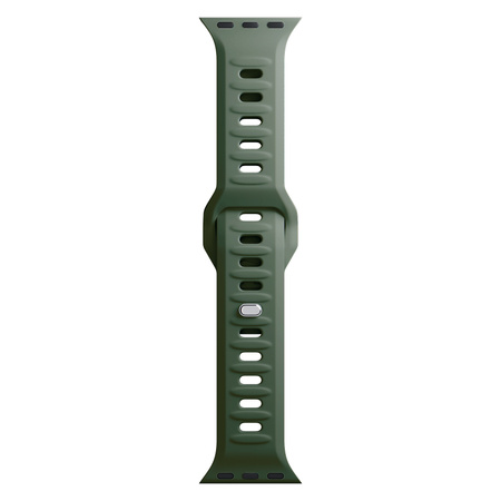 42/44/45/46/49 mm Dark Green (big) - 3mk Silicone Watch Strap for Apple