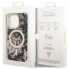 Etui Guess GUHMP14LHCFWSK na iPhone 14 Pro - czarne Flower MagSafe