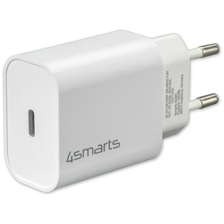 Ładowarka sieciowa 4smarts VoltPlug 20W  PD MFI USB-C z kable USB-C do Lightning biały