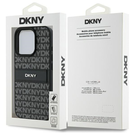 DKNY HARDCASE DO IPHONE 16 PRO MAX 6.9 Z WZOREM STRIPE NA TELEFON Z OCHRONĄ