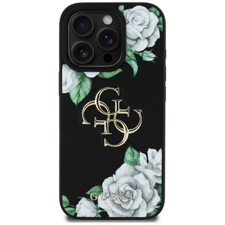 GUESS ETUI POKROWIEC GRINNED ROSES BIG 4G LOGO DO IPHONE 16 PRO MAGNETYCZNE