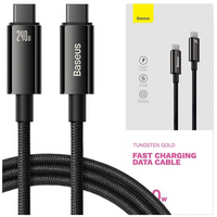 Kabel USB C - USB C 480Mb/s 240W 3m Baseus Tungsten Gold CAWJ040101 - czarny