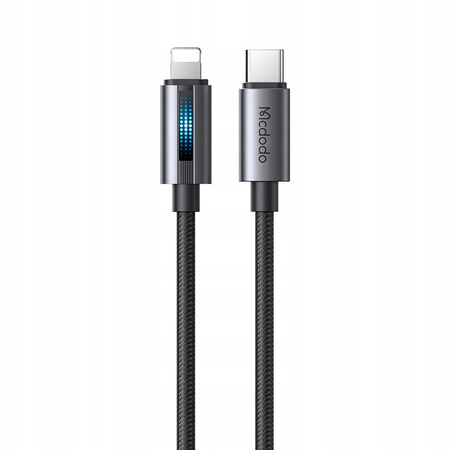 MCDODO ŁADOWARKA KABEL USB-C LIGHTNING SZYBKIEGO ŁADOWANIA DO IPHONE 1M LED