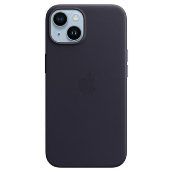 Etui Apple MPP63ZM/A iPhone 14 / 15 / 136.1 atramentowy/ink Leather Case MagSafe