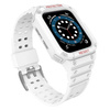 Protect Strap Band opaska z etui do Apple Watch 7 / 6 / 5 / 4 / 3 / 2 / SE (45 / 44 / 42mm) obudowa pancerny pokrowiec na zegarek biały