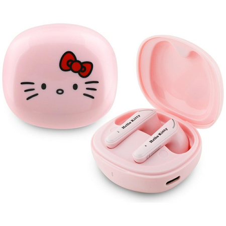 HELLO KITTY SŁUCHAWKI TWS BEZPRZEWODOWE DO TELEFONÓW APPLE Z FUNKCJĄ ZŁĄCZA