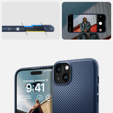 SPIGEN MAG ARMOR MAGSAFE IPHONE 15 NAVY BLUE