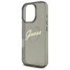 GUESS ETUI HARD CASE DO IPHONE 16 PRO 6.3 BLACK IML HEART Z LOGO DO 4G