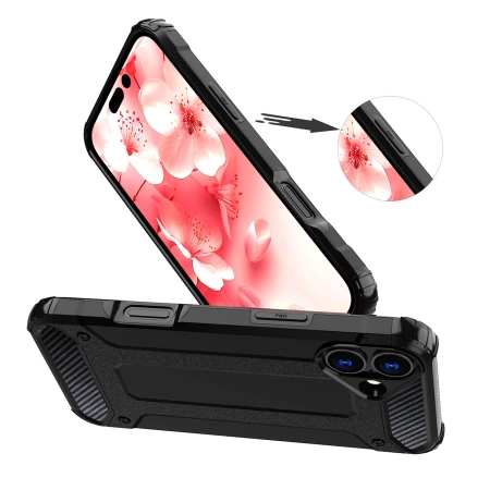 HURTEL ETUI HYBRID ARMOR PANCERNE DO APPLE IPHONE 16 OCHRONA PRZED UPADKIEM