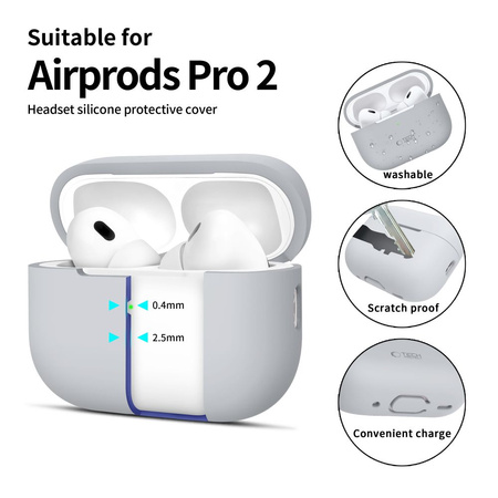 TECH-PROTECT ETUI SILIKONOWE DO APPLE AIRPODS PRO 1 2 Z OPARCIEM NA RĄCZCE