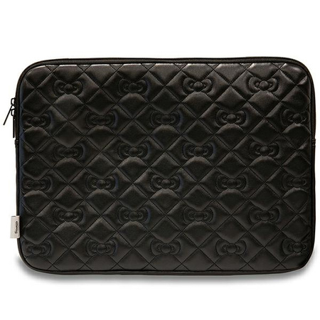 Hello Kitty Sleeve HKCSZPEKHBPK 14 czarny/black Zip PU Quilted Bows
