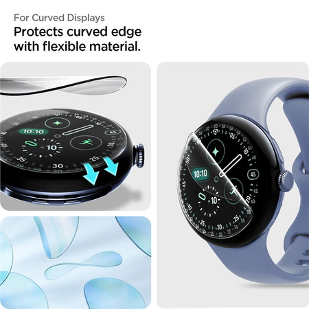 Spigen EliteShield EZ Fit 2 Pack - Google Pixel Watch 4/ 3 (45mm)