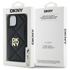 DKNY ETUI POKROWIEC CASE DO APPLE IPHONE 14 QUILTED STACK LOGO CZARNY