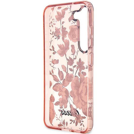Etui Guess GUHCS23MHCFWSP S23+ S916 - różowe Flower Collection