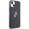 Etui Karl Lagerfeld Karl&Choupette Glitter MagSafe na iPhone 15 Plus - czarne