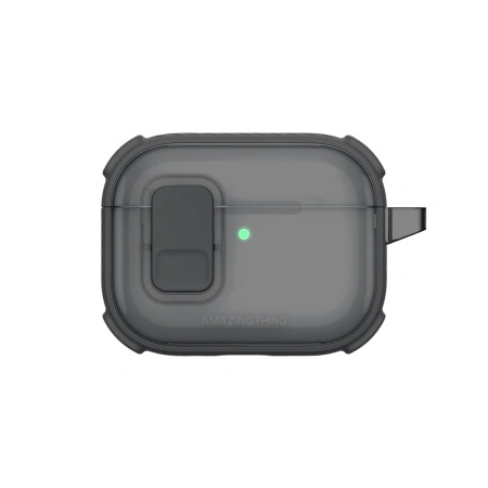 Etui AMAZINGTHING Titan Pro Mag Case Clear do AirPods Pro 3 - czarne