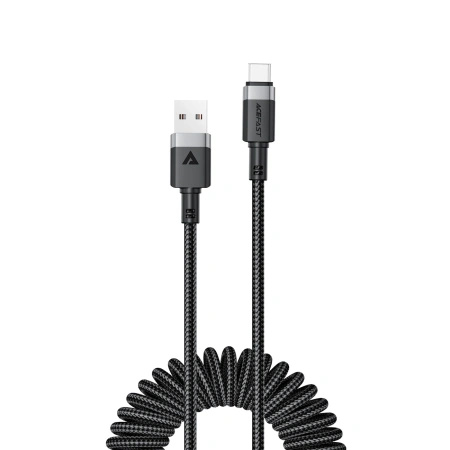 ACEFAST KABEL USB-A DO USB-C SPRĘŻYNOWY 480Mb/s 3A 1.2M DO TELEFONÓW XIAOMI