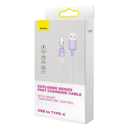 BASEUS KABEL USB-A 100W DO TELEFONÓW 1M Z INTELIGENTNYM CZUJNIKIEM