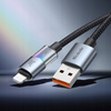 MCDODO KABEL USB SZYBKIE ŁADOWANIE DO IPHONE LIGHTNING 3A 36W 1M LED CZARNY