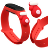 Strap Xmas opaska do Xiaomi Mi Band 6 / Mi Band 5 świąteczny silikonowy pasek bransoletka czerwony (rękawiczka)