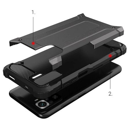 Hybrid Armor pancerne hybrydowe etui pokrowiec Xiaomi Redmi Note 11 Pro+ 5G (China) / 11 Pro 5G (China) / Mi11i HyperCharge / Poco X4 NFC 5G czarny