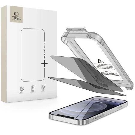 TECH-PROTECT SZKŁO PRYWATYZUJĄCE QUICK SET SPY+ 2-PACK DO IPHONE 12 12 PRO