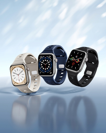 INNOSTYLE PASEK DO ZEGARKA SMARTWATCH 42 44 45 46 49 MM SILIKONOWY BEŻOWY