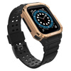 Protect Strap Band opaska z etui do Apple Watch 7 / 6 / 5 / 4 / 3 / 2 / SE (41 / 40 / 38mm) obudowa pancerny pokrowiec na zegarek czarny