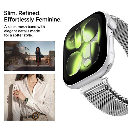 Spigen Metal Band, silver - Apple Watch 42mm/41mm/40mm