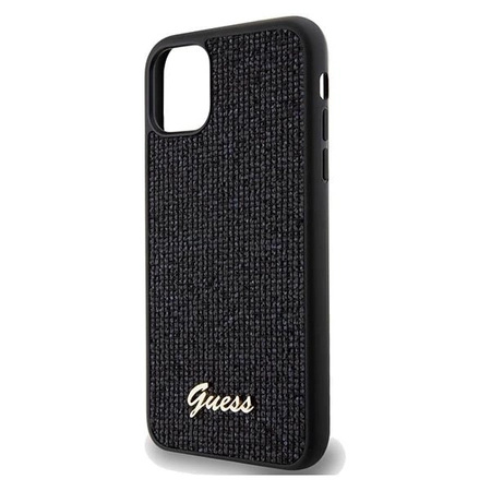 Etui Guess Disco Metal Script na iPhone 11 / Xr - czarne