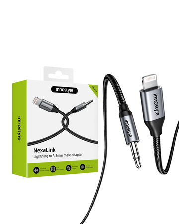 INNOSTYLE KABEL AUX DO IPHONE PRZEJŚCIÓWKA ADAPTER LIGHTNING MINI JACK 1M