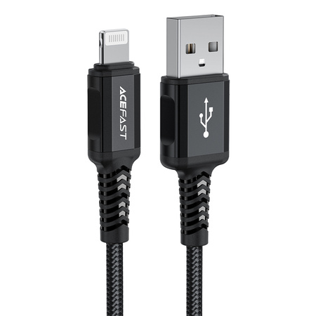 Acefast kabel MFI USB - Lightning 1,8m, 2,4A czarny (C4-02 A Black)