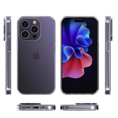HURTEL ETUI DO IPHONE 15 PRO Z PRZEZROCZYSTYM MATERIAŁEM I PEŁNĄ OCHRONĄ