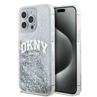 DKNY ETUI HARDCASE DO IPHONE 15 PRO 6.1 Z LOGO METALOWYM I LIQUID GLITTER