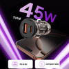 TECH-PROTECT ŁADOWARKA SAMOCHODOWA 2-PORTY PD45W DO TELEFONÓW APPLE SAMSUNG