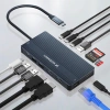 WOZINSKY HUB USB-C 14 W 1 DO KOMPUTERA 3 MONITORY ALUMINIOWY Z KABLEM 15