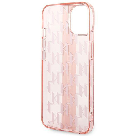 Karl Lagerfeld KLHCP14MHKLSPCP iPhone 14 Plus 6,7" hardcase różowy/pink Mono Vertical Stripe